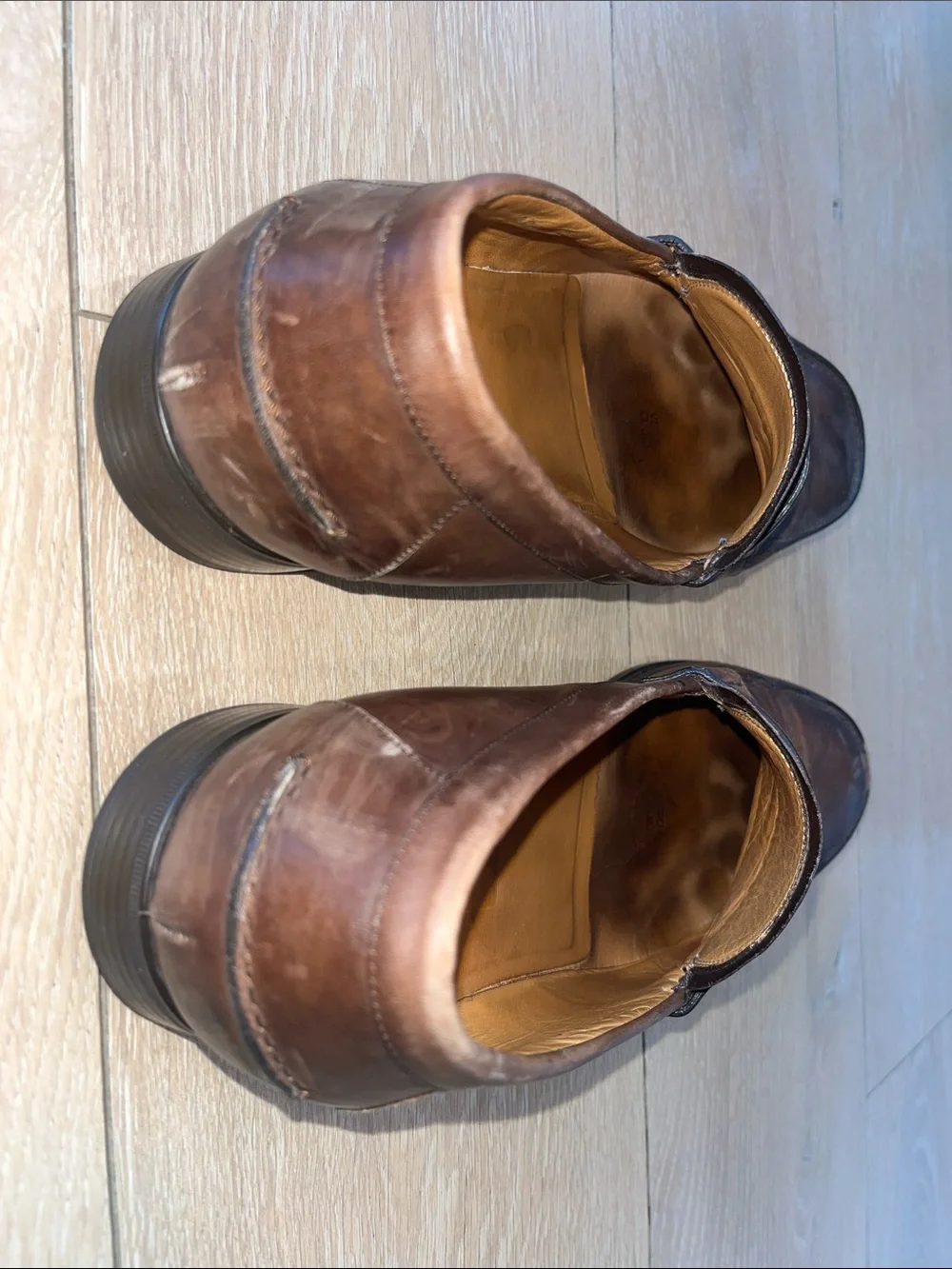 Gucci Brown Leather Horsebit Embossed Slip On Loafers Size 9 Men’s